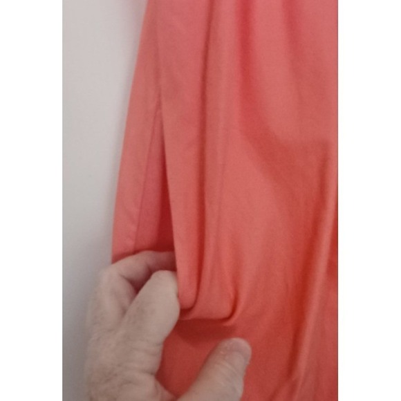 Old Navy Midi Dress Sz M NWT Fit & Flare Rib Knit Coral Pockets Coquette Coastal - Picture 4 of 10